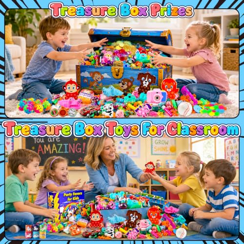 1000 PCS Party Favor for Kids, Prize Treasure Box Toys for Kids Classroom