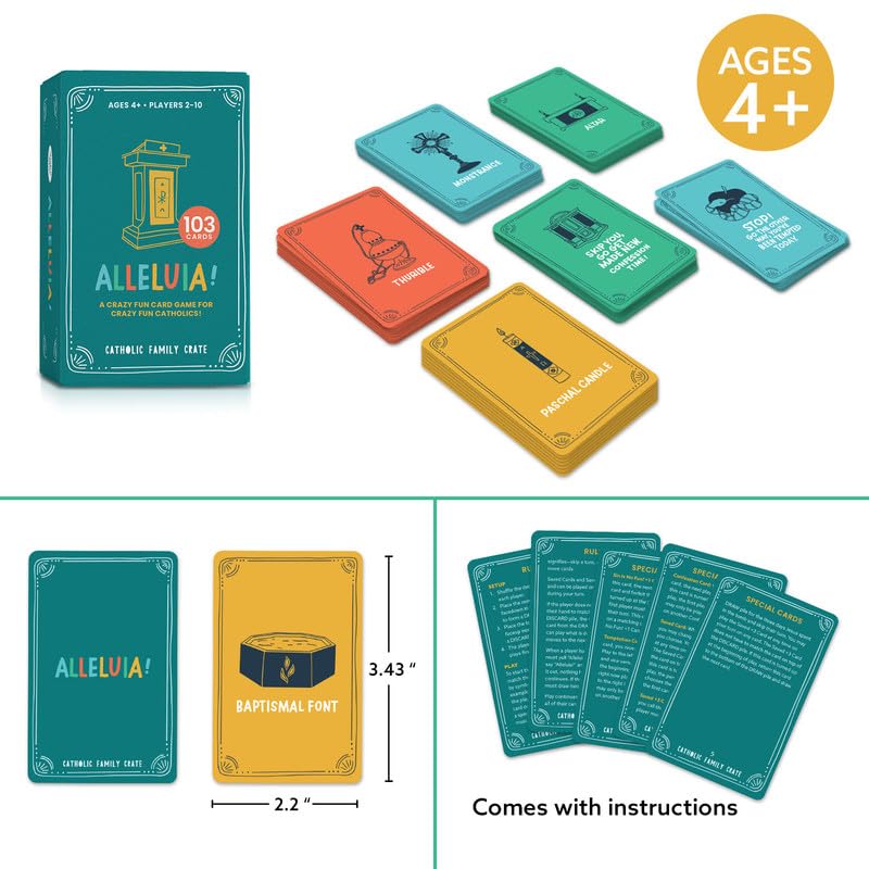 Alleluia! Catholic Card Game for Kids, Family Card Games