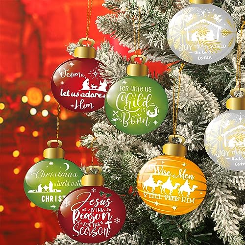 Soaoo 30 Pcs Christmas Wood Nativity Scene Ornaments Christian Gifts