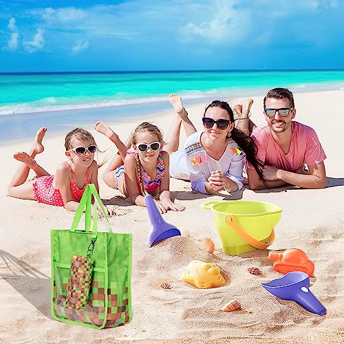 Kids Cute Tote Bags for Boys Girls Ages 4-16,Handbags with Pencil Case, Book Tote Bags with Zipper for School and Playtime (green) - color: Green