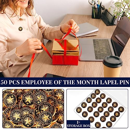 Ceenna 50 Pcs Employee of the Month Star Lapel Pins, Make A Difference - style: Make a Difference