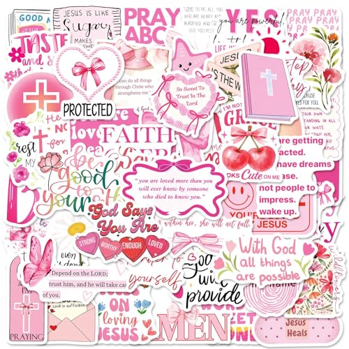 200pcs Bible Verse Stickers-Waterproof Vinyl Suitable for Water Bottles, Cups, Laptops, Rollers, Diaries, Scrapbooks, Bikes, Skateboards, Luggage - color: Bible Theme Stickers