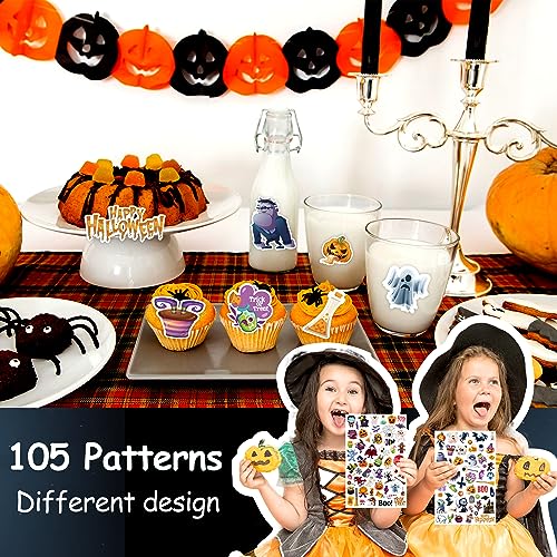 LINAYE Halloween Stickers for Kids 24 Sheets 1260PCS Stickers Bulk - style: Halloween 24 Sheets