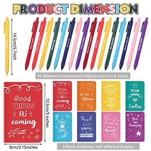 Funrous 32 Pcs Mini Notebooks with Pens Adults Party Favors, Minimalistic - style: Minimalistic