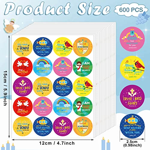 Geyee 600 Pcs Christian Religious Stickers for Kids, Angel Style - style: Angel Style