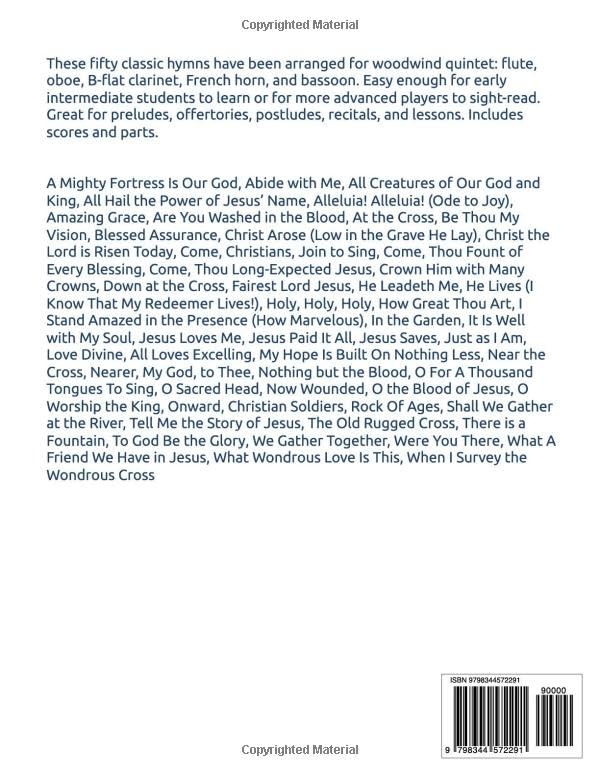 50 Greatest Hymns for Woodwind Quintet: Volume 1