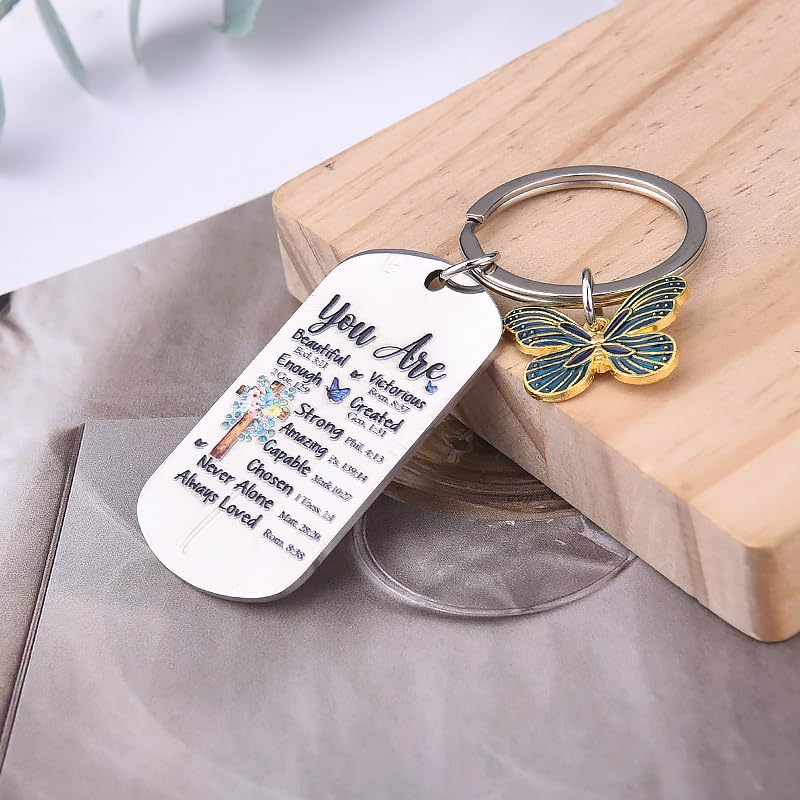Christian Inspirational Keychains for Women Girls Mom Grandma Birthday Christmas Gifts for Women Bible Verse Keychain for Backpacks Purse Spiritual Religious Keychain for Teens Girls