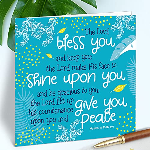 Christian Note Cards with Bible Verses, Set of 12, Blank with Envelopes - color: NT4