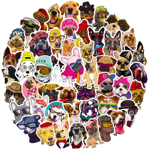 DothRayan Dog Stickers, 100 Pcs Fun Dog Waterproof Vinyl Stickers for Water Bottle, Laptop, Phone, Skateboard Stickers for Kids Teens Girls Adults - color: Dog B