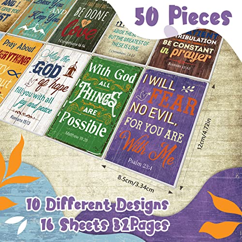 CHENGU 50 Pack Christian Notebooks Prayer Journals Bulk, Vintage Style - style: Vintage Style