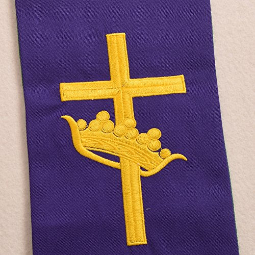 BLESSUME Clergy Reversible Stole with Embroidery