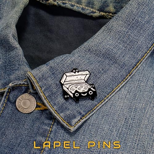 Enamel Pins, Jesus Christ & Cross Pins for Backpacks, Christian Religious God Faith Lapel Pin, Catholic Bedge Brooch for Lanyard, Bag, Hat, Clothes, Jacket, Vest. - style: Black Pizza Cat