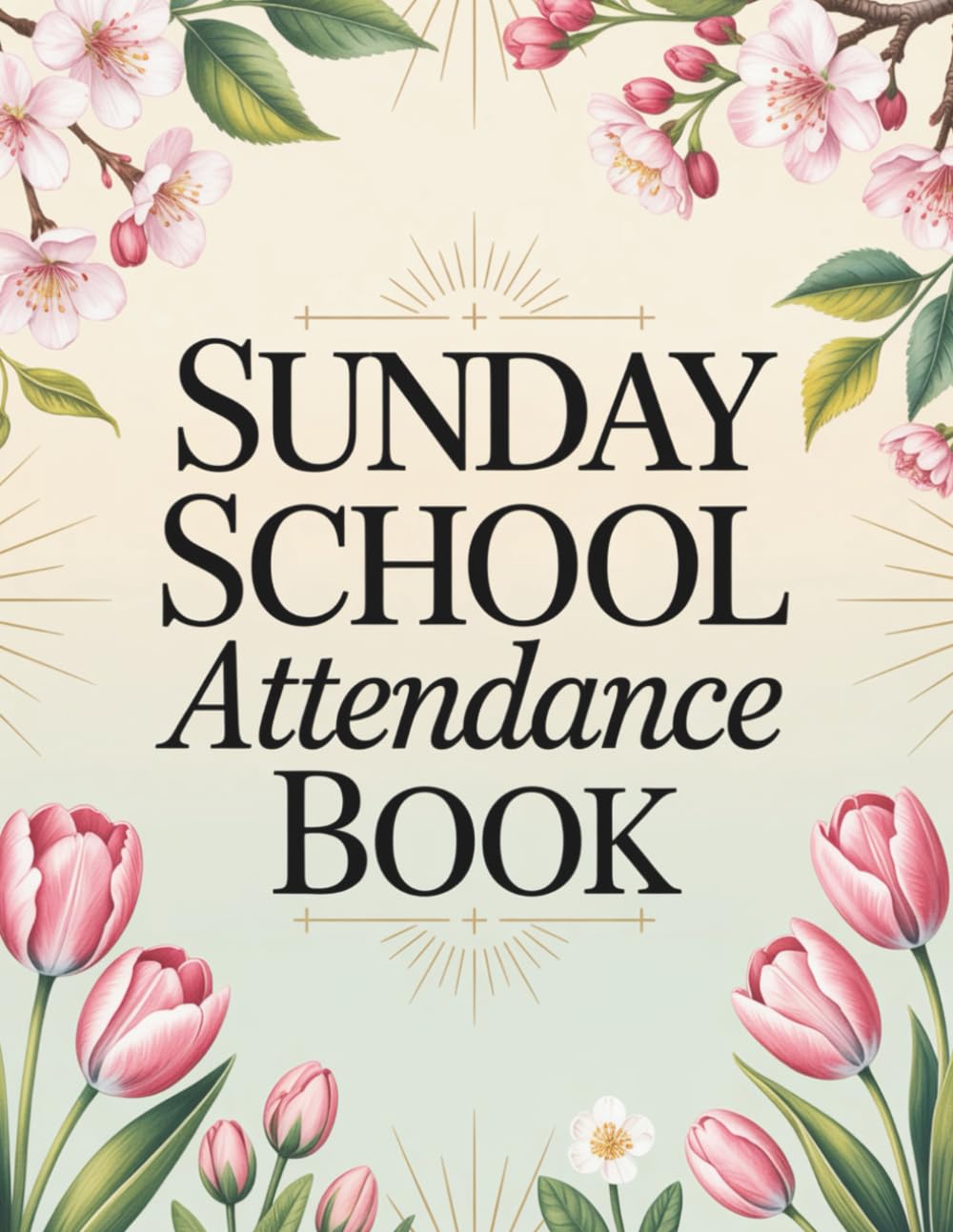 Sunday School Attendance Book: Spring Edition — 52-Week Record Keeper with Lesson Notes, Special Events, and Attendance Tracking, Featuring a Soft Pastel Cover for Christian Church Classes