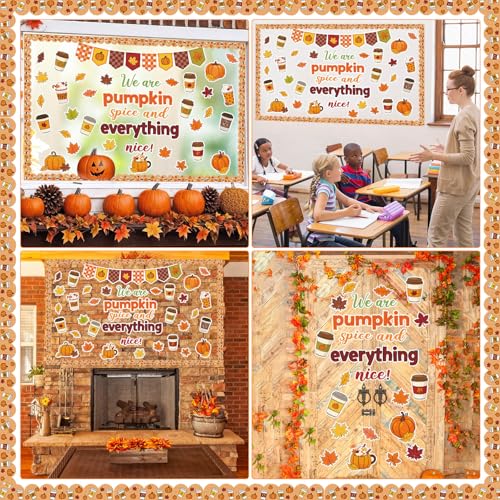 Containlol Fall Bulletin Board Decorations Pumpkin Spice Classroom Cutouts - color: Yellow, style: Coffee Cup