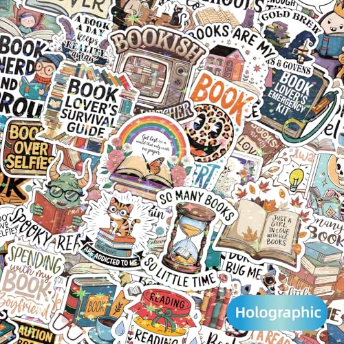 300+ PCS Book Stickers Pack for Kindle Water Bottle Laptop - Waterproof Vinyl Scrapbook Journaling Supplies Cute Bookish Stickers Gift Book Lovers Booktok Accessories (Book Stickers) - color: Book Stickers