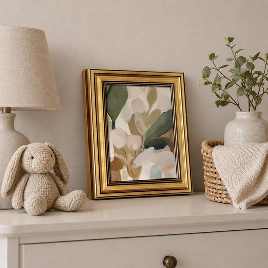 Gold Framed Botanical Wall Art Vintage Floral Wall Decor Boho Canvas Art - color: Gold Framed-06, size: 8x10in