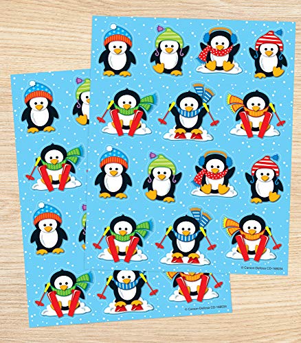 Carson Dellosa 84pc Penguin Stickers, 6 Sheets of Holiday Stickers, Stickers for Kids Sticker Chart, Reward Chart, Christmas Stickers, Stocking Stuffers, Scrapbook Stickers, and Planner Stickers - style: Penguins