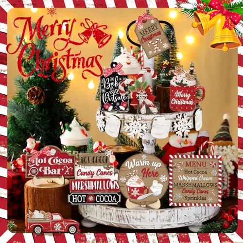 Vercraft Fall Halloween Christmas Tiered Tray Decor, Cocoa - style: Cocoa