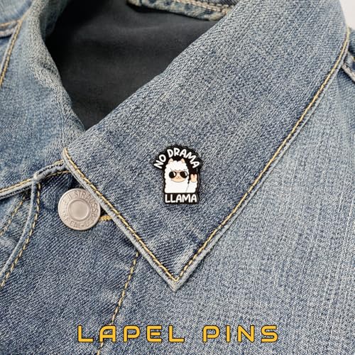 Enamel Pins, Jesus Christ & Cross Pins for Backpacks, Christian Religious God Faith Lapel Pin, Catholic Bedge Brooch for Lanyard, Bag, Hat, Clothes, Jacket, Vest. - style: No Dramma Llama