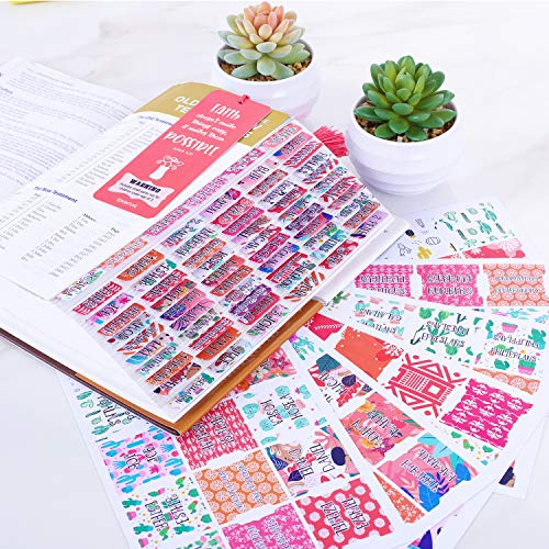 Colorful Coral Bible Tabs Laminated with Matte Film, Cute Bible tabs for Women and Girl, 90 Bible Index tabs in Total, 66 tabs for Old and New Testament, Additional 24 Blank tabs (Coral) - color: Coral