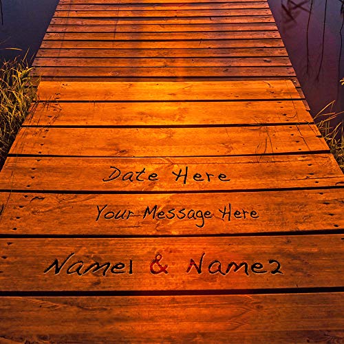 A&T ARTWORK Love You Every Step Every Day Photo Prints Gift Couple's Names and the Date Gift for Anniversary,Valentine's day,Wedding 14x11 inches & D-Mats UNFRAMED - color: I Love You Every Step Every Day, size: 11x14"