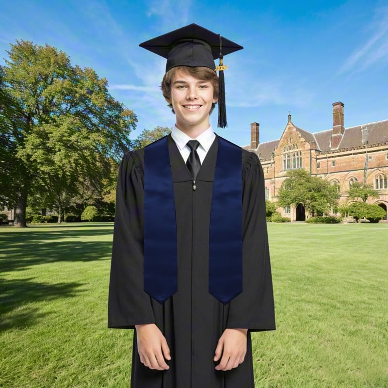 Newrara Graduation Stole - color: Navy Blue