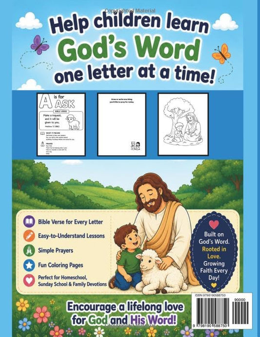 ABC Bible Verse Coloring & Activity Book: For Kids Aged 5-8