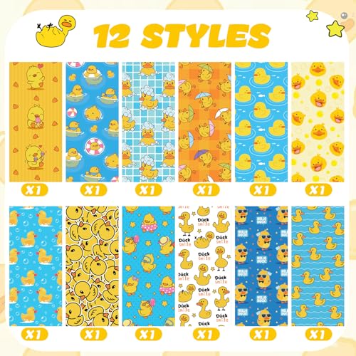 Dispowreath 12 Pcs Duck Pens Yellow Ballpoint, 1.0 mm Black Ink - style: Duck