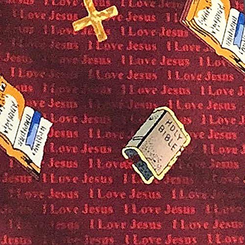 Jesus Ties Christian Neckties Faith Tie Bible Necktie Red Mens Neck Tie