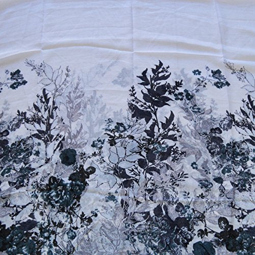 Floral Light Weight X Large Infinity Scarf - color: Floral II White