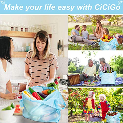 Large Reusable Bags Shopping Washable Foldable 6 Pack Grocery Bags Heavy Duty Lightweight Folding Gift Tote Bag Durable Polyester Color - color: Color
