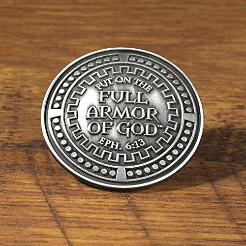 Dicksons Armor of God, Shield Shaped, Silver Toned 2 x 2 inch Zinc Alloy Epoxy, Inspirational, for Car, Vehicle, Truck, Van, Travel, On-the-Go Reminder, Auto Visor with Easy Clip, Single - color: Silver Armor of God, Shield Shape, size: Single
