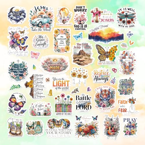 200PCS Christian Stickers, Bible Stickers Vinyl Pack for Bible Journaling