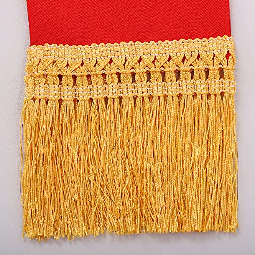 BLESSUME Church Clergy Pastor Cross Embroidered Stole - color: Red 5