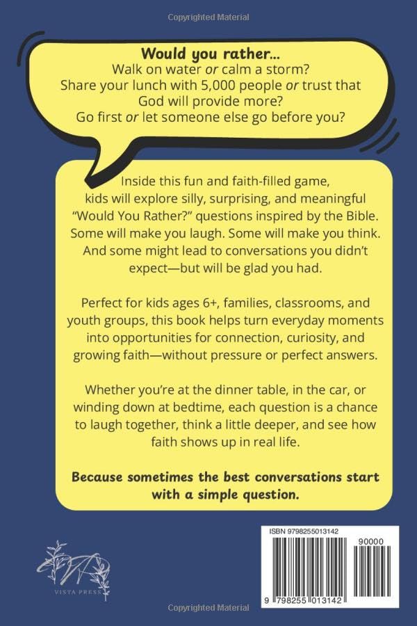 Would You Rather Christian Game For Kids: A Bible Game Packed with Fun Questions to Build Faith, Encourage Kindness, and Spark Meaningful Conversations