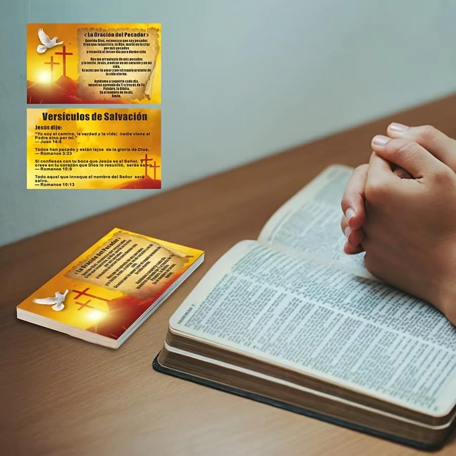 “200 Pcs Christian Bible Verse Cards, Spanish Prayer & Evangelism Cards for Gifts and Religious Events