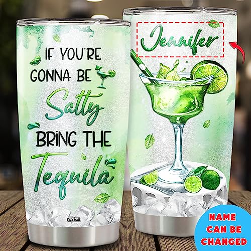 WAZONE Personalized Cocktail Coffee Tumbler With Lid 20oz 30oz Customized Name Stainless Steel Insulated Cup for Women Girl Best Friends Mom Mother Gift Ideas Christmas Birthday Travel Mug - color: Cocktail