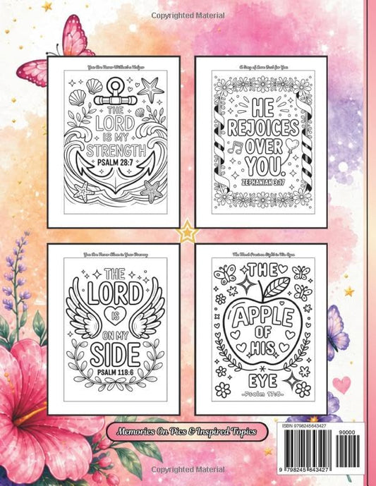 Inspirational Coloring Book for Girls: Coloring Bible Verses