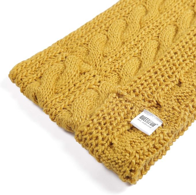 Winter Women Thick Cable Knit Ribbed Infinity Circle Loop Scarf - color: Soft Grey