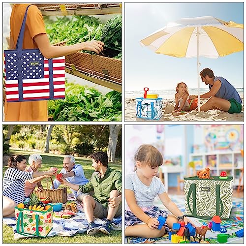 BALEINE 3PK Reusable Grocery Bags, Heavy Duty Shopping Tote Bag - color: Blossom Season, size: 3 Pack