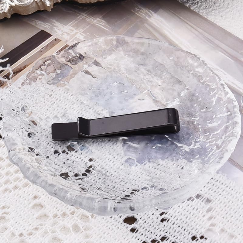 Novelty Mens Tie Clip for Wedding Graduation Gift for Him Son Grandson Birthday Christmas Gift Tie Clips for Dentist Pilot - style: man of god-black
