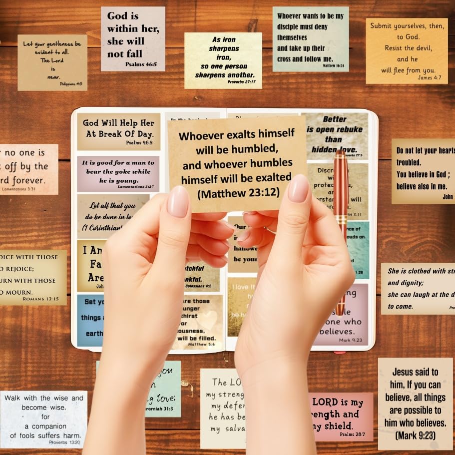 300pcs Vintage Bible Verse Stickers, Christian Bible Quote Stickers - style: Christian