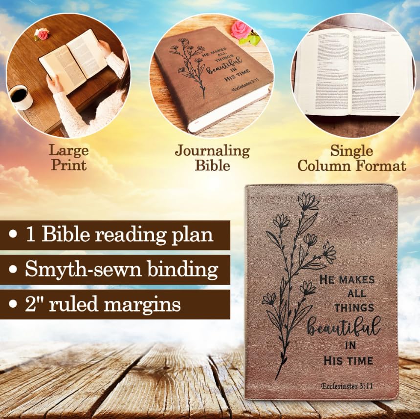 STARKENBURG COMPANY Personalized ESV Bible: Create Your Own Custom Engraved Design with a Designer, Large Print, Journaling Holy Bible, English Standard Version