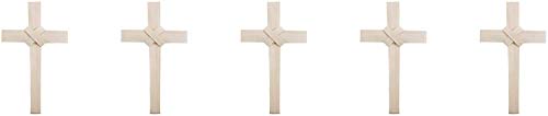 Autom Palm Sunday Leaf Cross with Crossover Center Design Supply, 8 Inch, Pack of 5