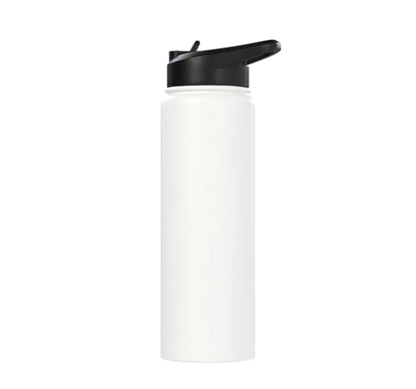 Trust In The Lord Scripture Bible Verse Proverbs 3:5 6 Pray Stainless Steel Insulated Water Bottle - color: White