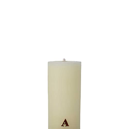 Cirio Pascual Paschal Candle – (14" inches - Large / 1 Kilo) 100% Wax Religious Candle with Alpha & Omega Symbol – Jesus Christ Church for Holy Saturday Vigil, Resurrection & Worship - size: 14" inches - Large / 1 kilo