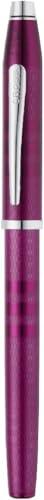 Cross Century II Midnight Plum Selectip Rollerball Pen,Contrasting Signature triple stripe detail, Sandblasted Engraved Surface, Polished Chrome Appointments, Luxury Gift Box