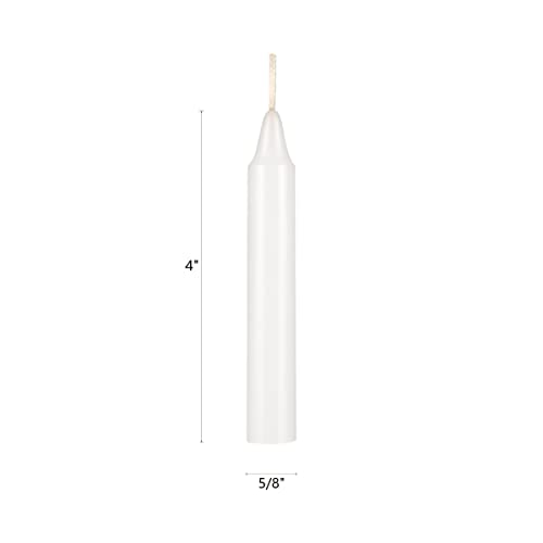 10 pcs Unscented 4 Inch White Taper Candles, Multi Purpose, Household General Usage, Emergency Lighting, Church, Prayer Vigils, Religious Ceremonies
