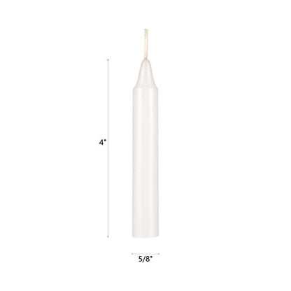 10 pcs Unscented 4 Inch White Taper Candles, Multi Purpose, Household General Usage, Emergency Lighting, Church, Prayer Vigils, Religious Ceremonies