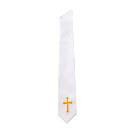 Clergy Stole & Choir Stole with Embroidered 60/72" - color: White, size: 72 inch